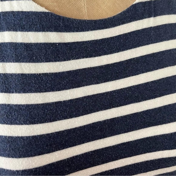 ALC sz XS Blue White Striped Tank Short Dress Cotton Linen - Picture 3 of 8